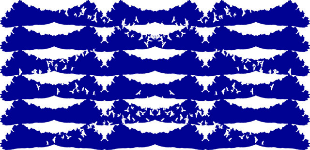 Cumulus Migration 2013 Vinyl on Plexiglas 60” x 30”