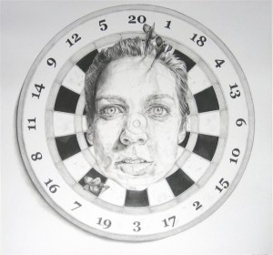 Right Between the Eyes, graphite, 23" x 23", 2009