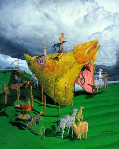 Trout, Oil on Canvas Panel, 20" x 16”, 2013