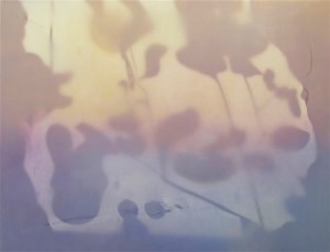 Pool II, 44”x 50”, Water-soluble oil, acrylic, and gouache on paper and stretched polyester mesh, 2013