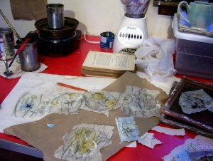 Mixed media work in progress