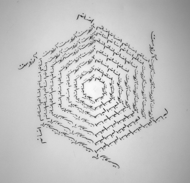 I desire for a human being 1 Ball point pen on drafting film, 11” x 8 1/2”, 2014