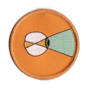 Land Scout Badge – Observation Primary badge of the Land Scouts, sewn by Stadri Emblems, Woodstock, NY, 2.5” diameter, ongoing 