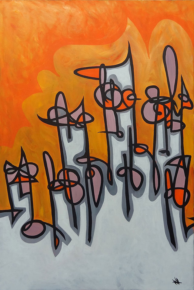 Cityscape 2 , 24in. x 36in., oil on canvas, 2013