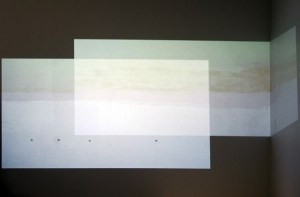 “Interior Horizon”, 7’x3’, video and audio installation, 2013 