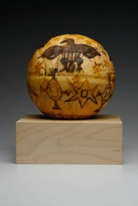 "Honoring Modern Unidentified 2," Encaustic and Oil on Ceramic, 11" round, 2013