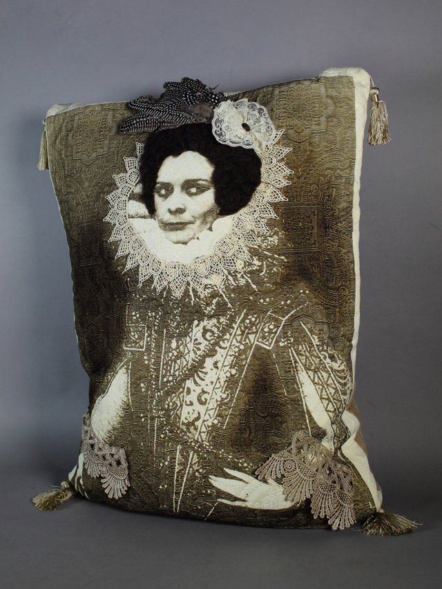 Jennifer Montgomery, Scott County, Tennessee., photo lithography on sewn fabric, mixed media, 2012