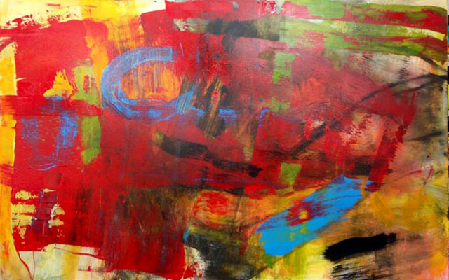 Untitled Abstract 65, Acrylic on Infrastructure Canvas, 84 in x 54in, 2013