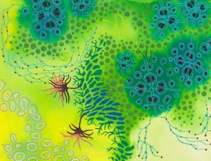 Daily Drawing: Week 40: Underneath All Currents 41°55′3″N 87°41′58″W, 2012