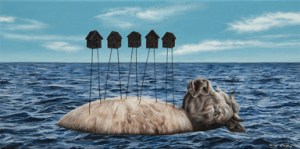 Crutch - acrylic on canvas, 12"w x 6"h, 2014