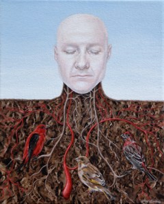 Synergy - acrylic on canvas, 8"w x 10"h, 2010