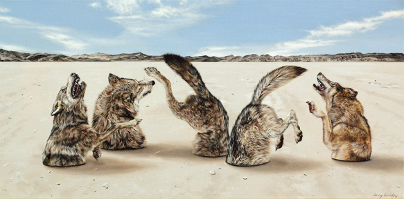 The Pack - acrylic on canvas, 20"w x 10"h, 2011