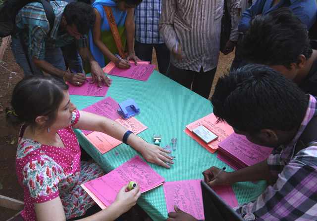 Certifying the Truth, Bilingual and Interactive Performance at the Sir JJ School of Art, Mumbai, 2013