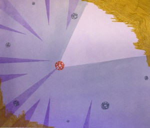 Chase, Watercolor and Ink on Paper, 7.5 inches by 9 inches, 2013