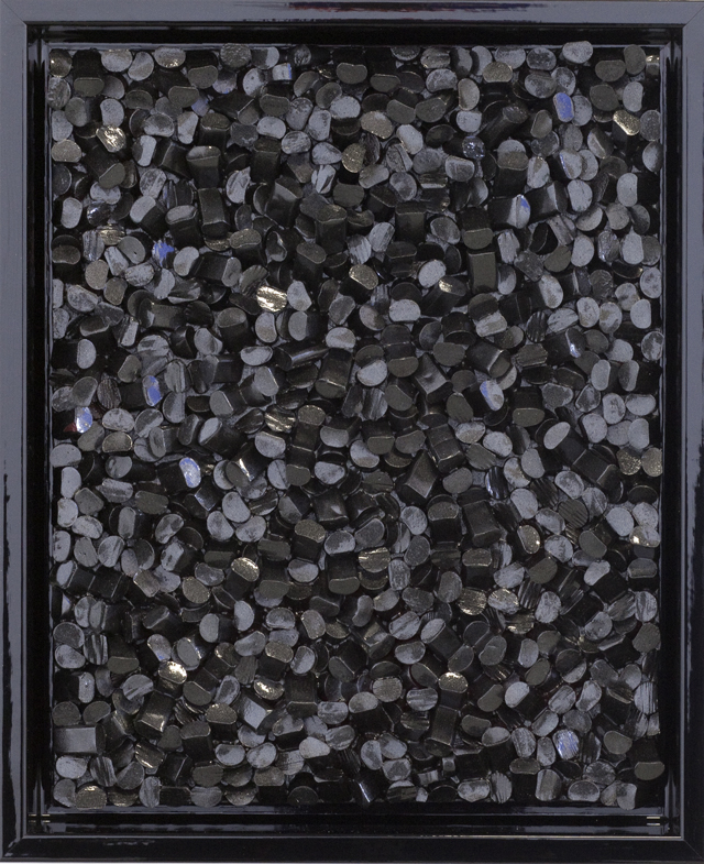 There’s always a black lining,
Twizzler™ bites, spray paint and polyurethane on panel
, 9.5 x 11.5 inches
, 2013