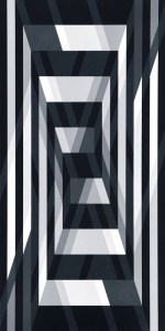 From the cycle SPACE in FORM, acrylic on canvas, 120x60cm, 2011