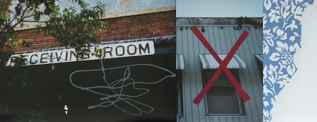 Receiving Room. digital print, acrylic, silkscreen, and collage. 18x42. 2014