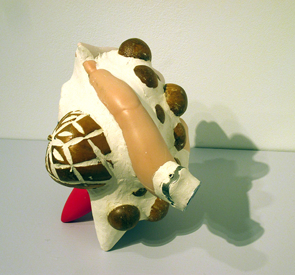 "No Los Son" Ceramic, metal, glass, paper, clay 7.5x8x6" 2013