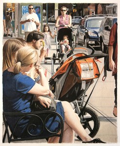 Popsicles, oil on panel, 10”x8” (image), gouache on paper, 2014