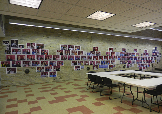 Installation view: Xeno:Mke 2013-2023 Photo installation, 12 x 120 feet MKE LGBT Community Center, Milwaukee, 2013