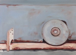 "Untitled (Waste Removal)" 2014 Oil on paper 11x15"