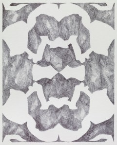 "Untitled (Reflection Series)," Ink on Paper, 10 x 8 inches, 2013.