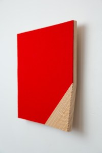 "Corner Fold," 2013, Baltic Birch Plywood, Wool Felt, 11.5" x11.5" x 1/2" 