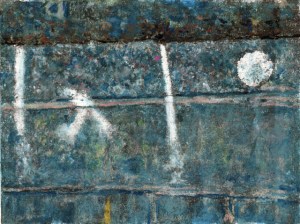 Fondale XXII mixed media on paper 15×21 cm, 2014