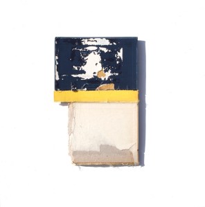 Rorschach, 2014, 8 x 11.5 inches, book covers on birch ply.