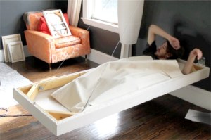 Video still from "Murphy Painting Nights," where Willis slept inside a painting for 8 consecutive months. 2013