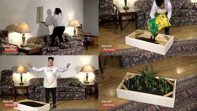 Video stills from "How to Make a Garden Painting," by Retrofit Painting®. 2014