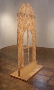 A Vast New Wilderness of Glass  particle board, plexiglass, bolts, furniture grade maple 84” x 48” x 30” 2012 
