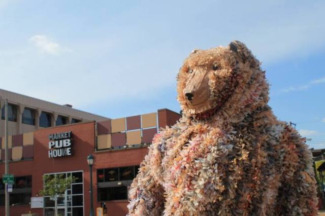 (detail)  i’ll be rooting fur you cut plastic bags, fused plastic, cardboard, mannequin 2014 