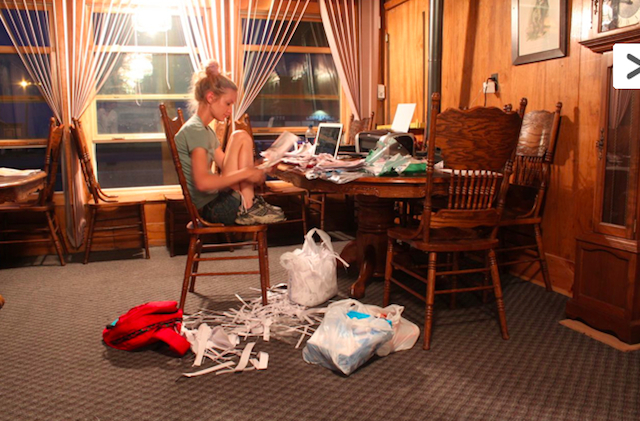 My studio ritual of cutting out pieces of paper prior to grinding images.