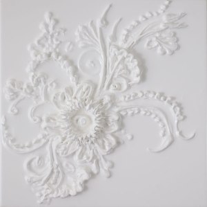 "Tableaux #11", 12" x 12", Hand sculpted Acrylic Polymer, 2014