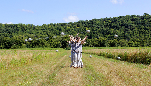 Moon Orbit 2014 Performance with moon globe.