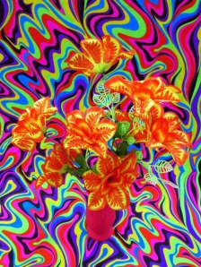 Can You Dig It? A Chromatic Series of Floral Arrangements (Orange), digital print on metallic paper, 30"x40", 2014