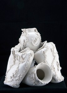 Fountain 03 2014 Porcelain with porcelain decoration 15" x 14" x 14"