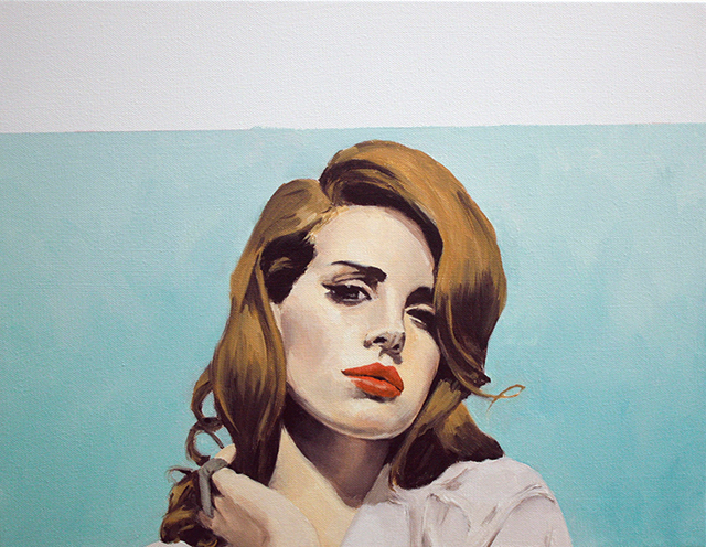 Lana Slipping II, oil on canvas, 14” x 18”, 2014. 