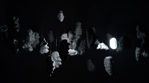 Music Box mobile-light-sound installation, 1.5 x 1.5 x 2m, 2013 