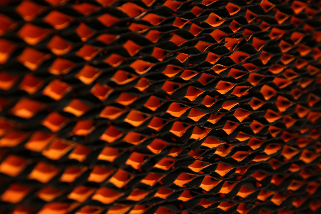 detail, Relief for Sohan Qadri, 2013. Acrylic and canvas on hardboard. 12” x 12” x 2.5"  approx.