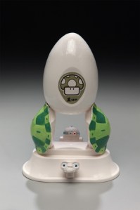 "1up," Porcelain, 9.5” h x 6.5” w x 5” d, 2008.