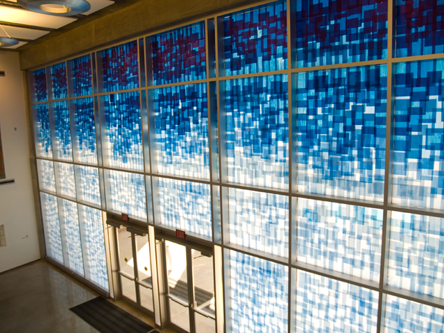 "End of Silence," Ink, dispersion on hand cut mylar, 28' x 50'. 2010