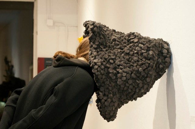 "Untitled." 2013. Felt, Wire 53"x40"