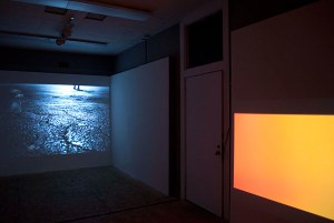 Rule of Three Installed at Howard Art Project, Boston, MA 2014  2 channel HD video