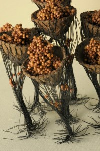 "Sperma Virosa." 2013. Wire, Paper pulp, Foam 2"-7"