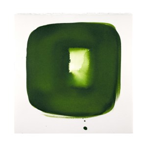Aperture in Sap Green II 2013 11 ¼ x 11 ¼ inches acrylic on watercolor paper