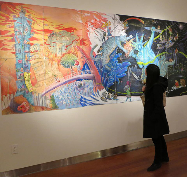 My Journey to the West/ Mixed Media / 132" x 60" / 2013