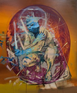 Extraordinarius - self-portrait, oil on canvas, 183x153cm, 2014