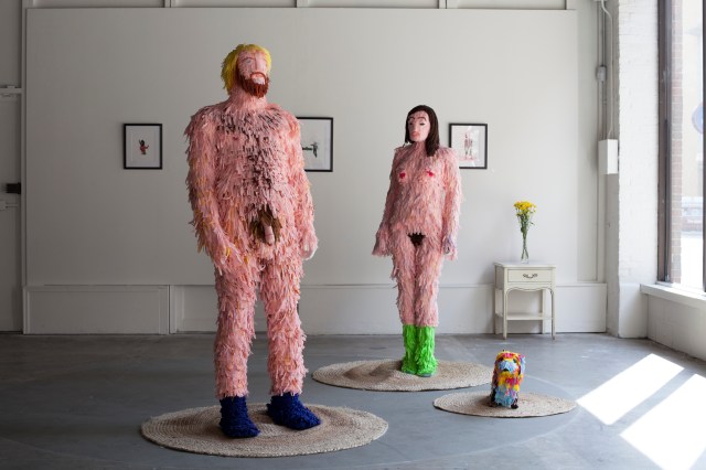 His & Hers, felt, string, mannequins, 2013